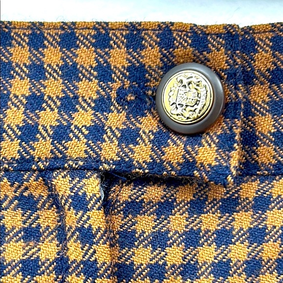 Vintage Braemar Petites Pure Virgin Wool Brown Checkered Women's Skirt Lined - Picture 4 of 11